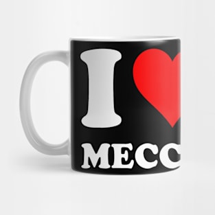 Red Heart I Love Mecca Mug